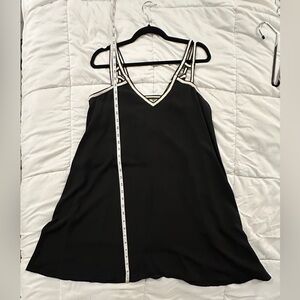 Flirty Swing Mini Dress with Knitted straps - MEDIUM